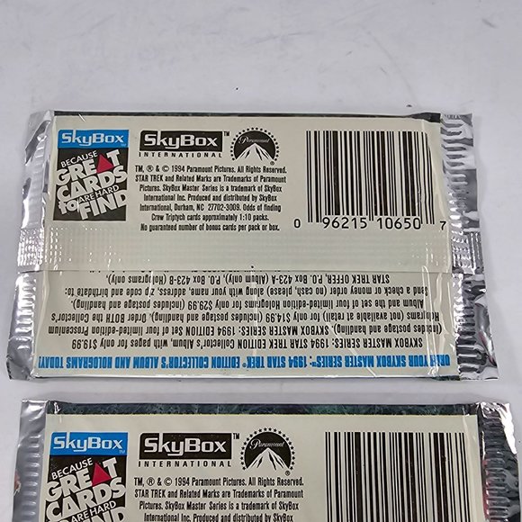 Skybox 1994 Star Trek Edition Master Series Trading Card Pack Sealed Two - Picture 5 of 6